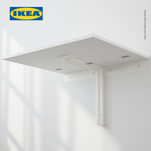 IKEA NORBERG Daun Meja Makan Lipat Dinding Putih 74x60 cm