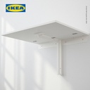 IKEA NORBERG Daun Meja Makan Lipat Dinding Putih 74x60 cm