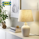 IKEA BLIDVADER Lampu Meja Putih Pudar Keramik / Krem Minimalis 50cm