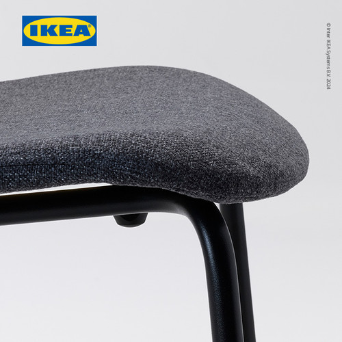 IKEA KARLPETTER Kursi Makan Abu-Abu / Hitam Minimalis Serbaguna