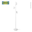 IKEA NYMANE Lampu Lantai Dengan 3 Tangkai Lampu Putih Minimalis