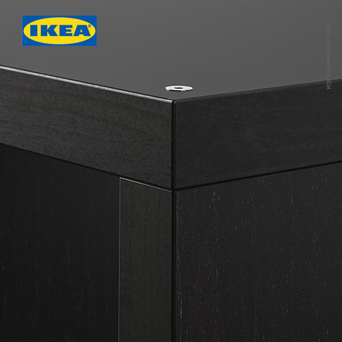 IKEA KALLAX Unit Rak Pajangan Minimalis Berkualitas Hitam-Cokelat 42x147 cm