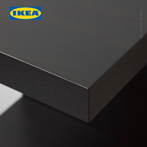 IKEA LACK Unit Rak Penyimpanan Dinding Serbaguna Hitam-Cokelat 30x190 cm