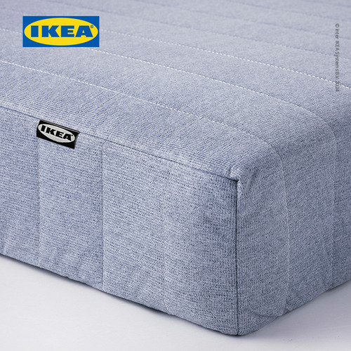 IKEA VADSO Kasur Pegas Extra Firm Biru Muda 90x200 cm