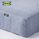 IKEA VADSO Kasur Pegas Extra Firm Biru Muda 90x200 cm