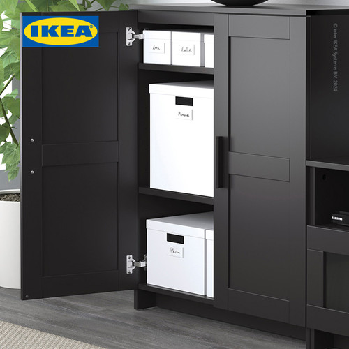 IKEA BRIMNES Kabinet Penyimpanan Berpintu Serbaguna Hitam 78x95 cm