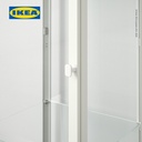 IKEA BLALIDEN Kabinet Pajangan Dengan Pintu Kaca Putih 35x32x151 cm
