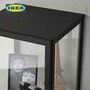 IKEA BLALIDEN Kabinet Pajangan Dengan Pintu Kaca Hitam 35x32x151 cm