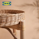 IKEA TOLKNING Meja Samping Tempat Tidur Buatan Tangan Bahan Rotan 52cm