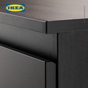 IKEA KULLEN Lemari 6 Laci Hitam-Cokelat Minimalis 140x72 cm