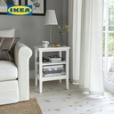 IKEA IDANAS Meja Samping Sofa Minimalis Putih 46x36 cm