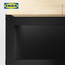 IKEA BROR Troli Dapur / Serbaguna Hitam/Kayu Lapis Pinus 85x55 cm