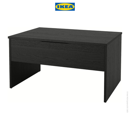 IKEA OSTAVALL Meja Tamu Adjustable yang Dapat Disesuaikan Hitam 90 cm