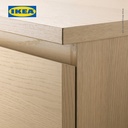 IKEA MALM Lemari Laci 4 Susun Minimalis Veneer Kayu Oak 80x100 cm
