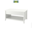 IKEA VITTERYD Meja Tamu Adjustable yang Dapat Disesuaikan Putih 97cm