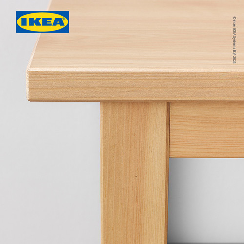IKEA HEMNES Meja Tamu Minimalis Cokelat Muda 90x90 cm