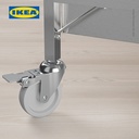 IKEA KUNGSFORS Troli Dapur dengan 3 Rak Bahan Baja Tahan Karat 60x40 cm