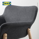 IKEA VEDBO Kursi Berlengan Minimalis Abu-abu Tua