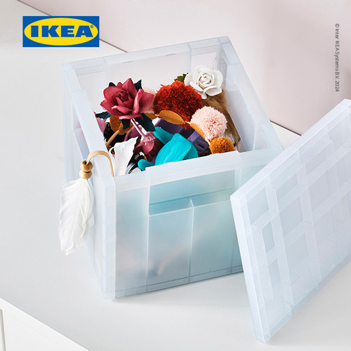 IKEA PANSARTAX Kotak Penyimpanan Serbaguna Dengan Tutup 16.5x16.5x16.5 cm
