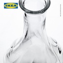 IKEA VILJESTARK Vas Bunga Bahan Kaca 17cm
