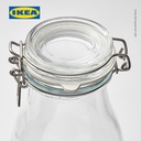 IKEA KORKEN Stoples Bentuk Botol dengan Penutup Kaca Bening 1L