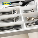 IKEA STODJA Baki Pengatur Alat Makan Putih 51x50 cm