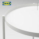 IKEA GLADOM Meja Baki Multifungsi Putih Bahan Baja 45x53 cm