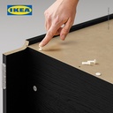 IKEA BILLY Rak Buku Minimalis Hitam Efek Kayu Oak Berkualitas 80x28x202 cm