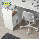 IKEA LARANDE Meja Kerja Dengan Unit Penyimpanan Tarik Putih 120x58 cm