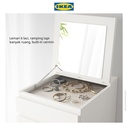 IKEA MALM Lemari Laci 6 Susun Putih Dengan Cernin Kaca Minimalis 40x123 cm
