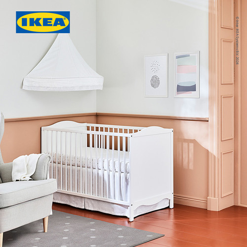 IKEA SMAGORA Ranjang Bayi Berkualitas Putih 60x120 cm