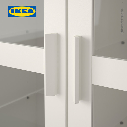 IKEA BRIMNES Kabinet Penyimpanan Dengan Pintu Kaca Putih 80x190 cm