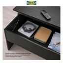 IKEA OSTAVALL Meja Tamu Adjustable yang Dapat Disesuaikan Hitam 90 cm