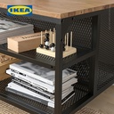 IKEA FJALLBO Meja Tamu Dengan Unit Penyimpanan Hitam 68x68x48 cm