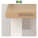 IKEA HEMNES Meja Tamu Minimalis Putih / Cokelat Muda 90x90 cm