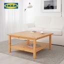 IKEA HEMNES Meja Tamu Minimalis Cokelat Muda 90x90 cm