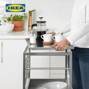 IKEA KUNGSFORS Troli Dapur dengan 3 Rak Bahan Baja Tahan Karat 60x40 cm