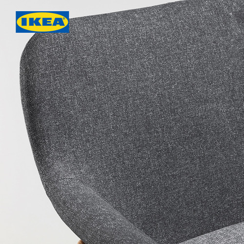 IKEA VEDBO Kursi Berlengan Minimalis Abu-abu Tua