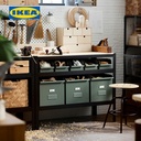 IKEA BROR Meja Dapur / Kerja Serbaguna Hitam/Kayu Lapis Pinus 110x55 cm