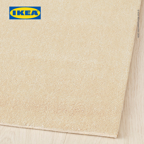 IKEA BUSSFIL Karpet Bulu Tipis Krem 200x300 cm