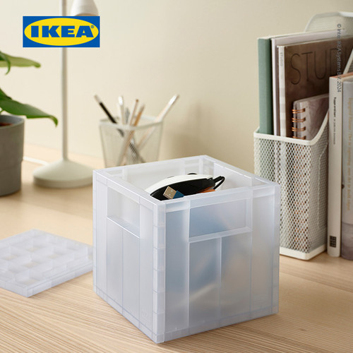 IKEA PANSARTAX Kotak Penyimpanan Serbaguna Dengan Tutup 16.5x16.5x16.5 cm