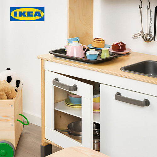 IKEA DUKTIG Set Mainan Mangkok / Piring Warna Campuran Isi 8pcs
