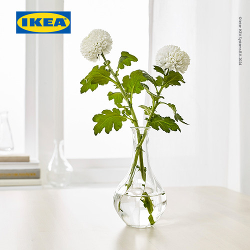 IKEA VILJESTARK Vas Bunga Bahan Kaca 17cm