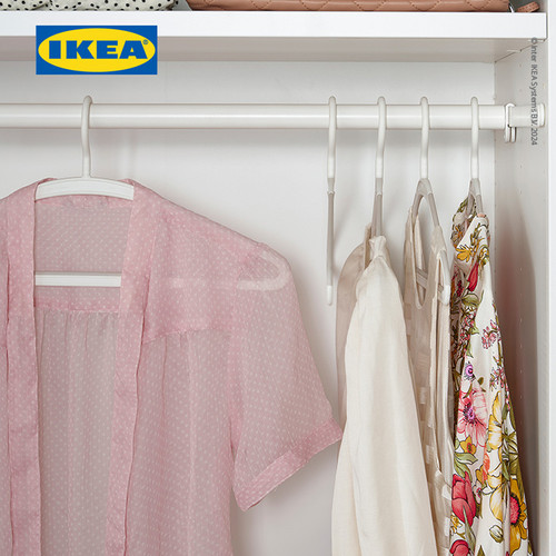IKEA TRYSSE Gantungan Baju Putih/Abu-abu Isi 5pcs