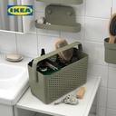 IKEA UPPRAMEN Keranjang Penyimpanan Serbaguna Minimalis Abu-abu Hijau 35x17x25 cm