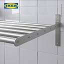 IKEA GRUNDTAL Rak Pengering Baju / Jemuran Baju Dinding Baja Tahan Karat 67-120 cm