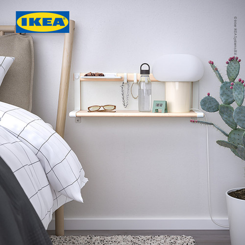 IKEA SKOMAKARE Rak Dinding Serbaguna Putih / Aspen 65x26 cm