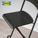 IKEA FRANKLIN Kursi Bar Minimalis Dengan Sandaran Hitam 74cm
