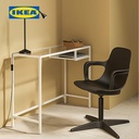 IKEA VITTSJO Meja Kerja / Meja Laptop Kaca Putih Serbaguna 100x36 cm