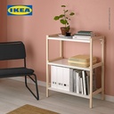 IKEA EKENABBEN Unit Rak Terbuka Serbaguna Minimalis Aspen/Putih 70x34x86 cm